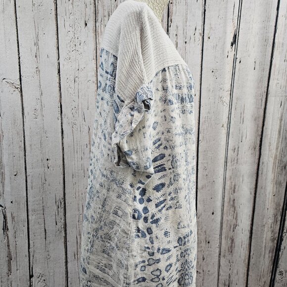 Women's 2X Lungo L'Arno Italy 100% Linen Short Sleeve Shirt Top Tee Blouse EUC - Picture 4 of 9